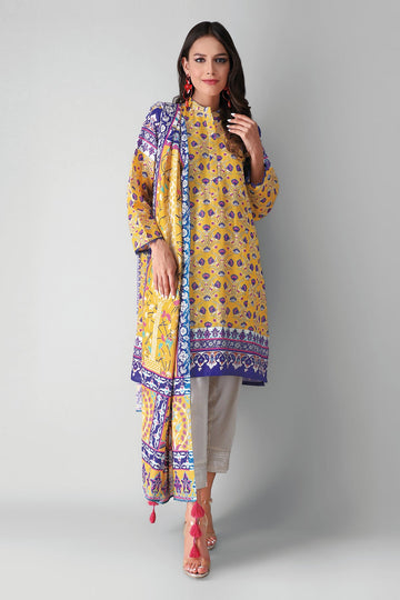 Llk21412 Yellow Khaadi Winter 2021